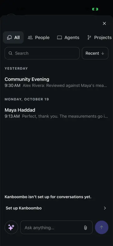 Your chats, with people and agents