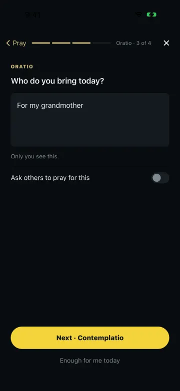 Bring someone to your prayer