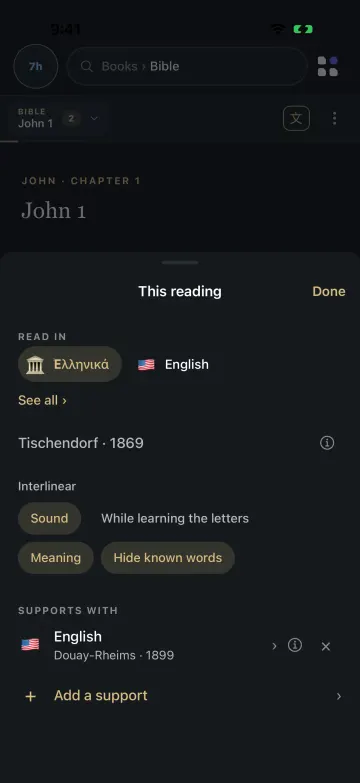 Choose the language on top, and the one beneath